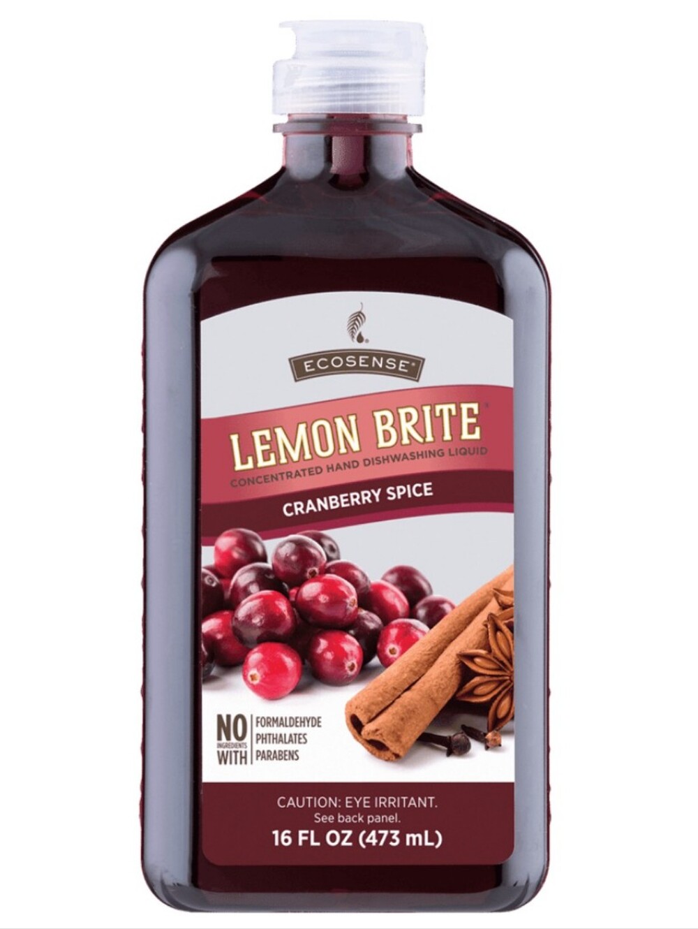 EcoSense Lemon Brite Concentrated Hand Dishwashing Liquid Cranberry Spice 16floz